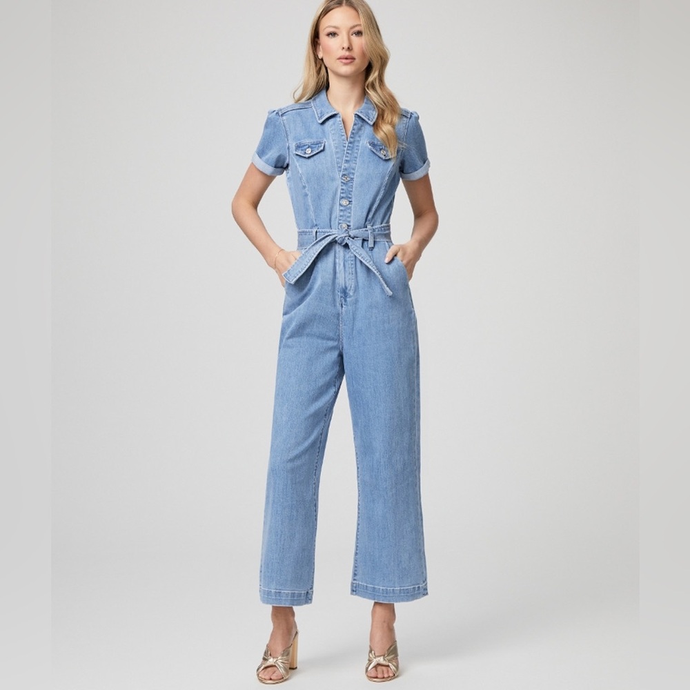 Paige Short Sleeve Anessa Jumpsuit in Hailey